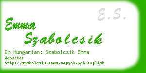 emma szabolcsik business card